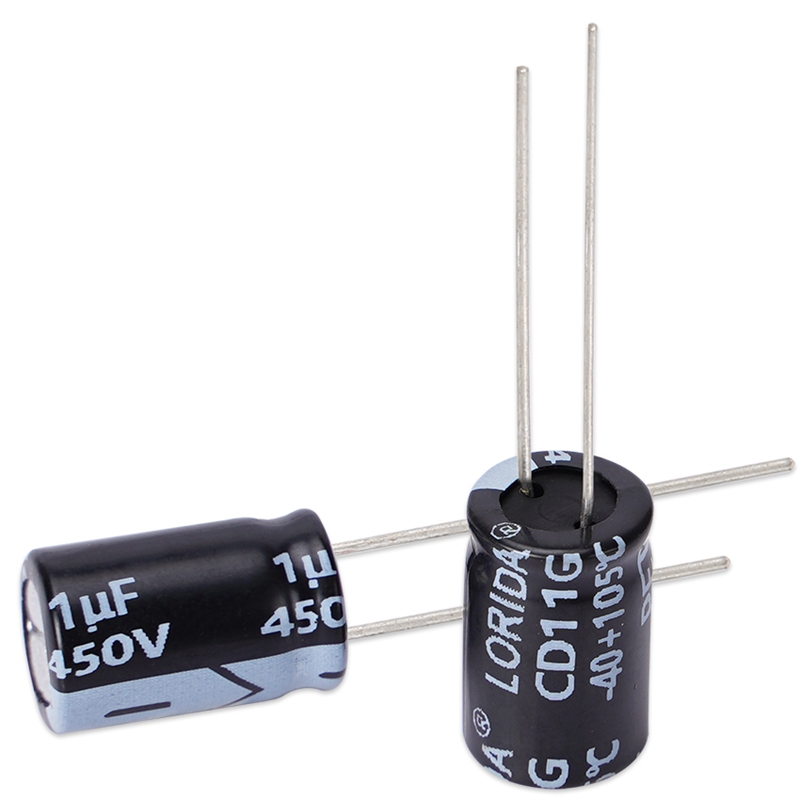 1UF 450V Radial Aluminum Electrolytic Capacitor